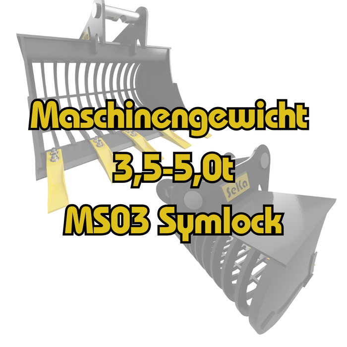 3,5-5,0t Sieblöffel MS03 Symlock