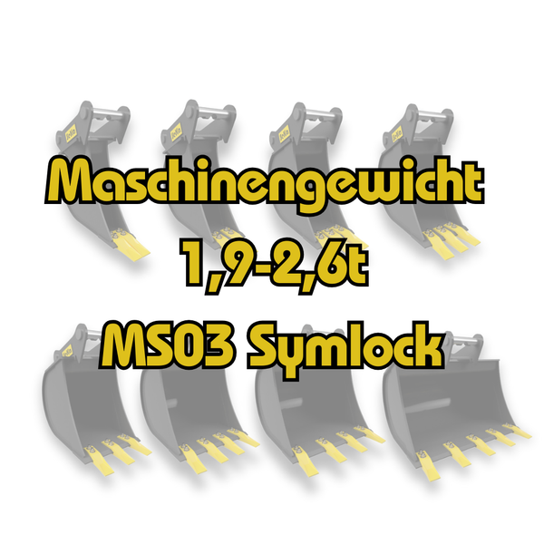 1,9-2,6t Tieflöffel MS03 Symlock