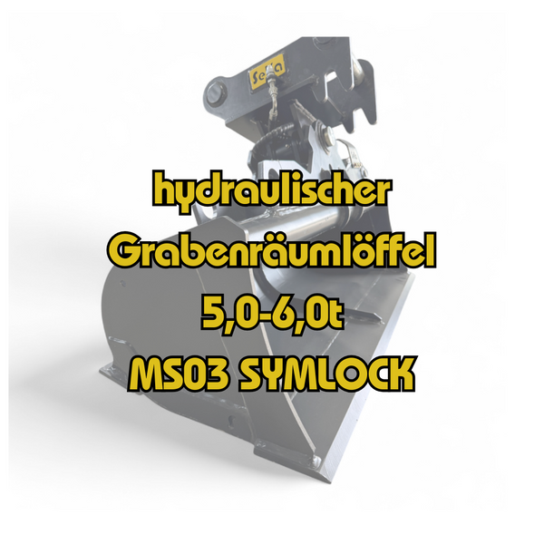 Hydraulischer Grabenräumlöffel 5,0–6,0 t – MS03 Symlock
