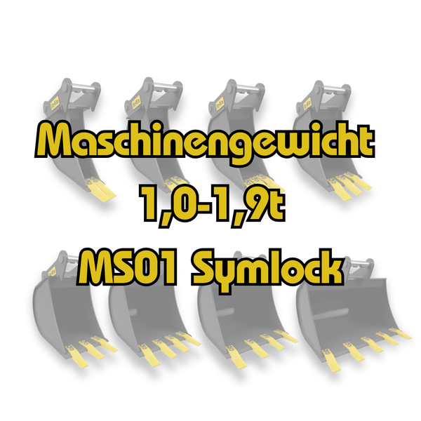 1,0-1,9t Tieflöffel MS01 Symlock