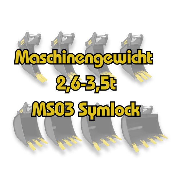 2,6-3,5t Tieflöffel MS03 Symlock