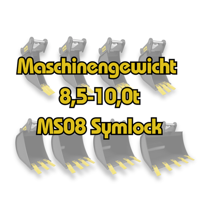 8,5-10t Tieflöffel MS08 Symlock