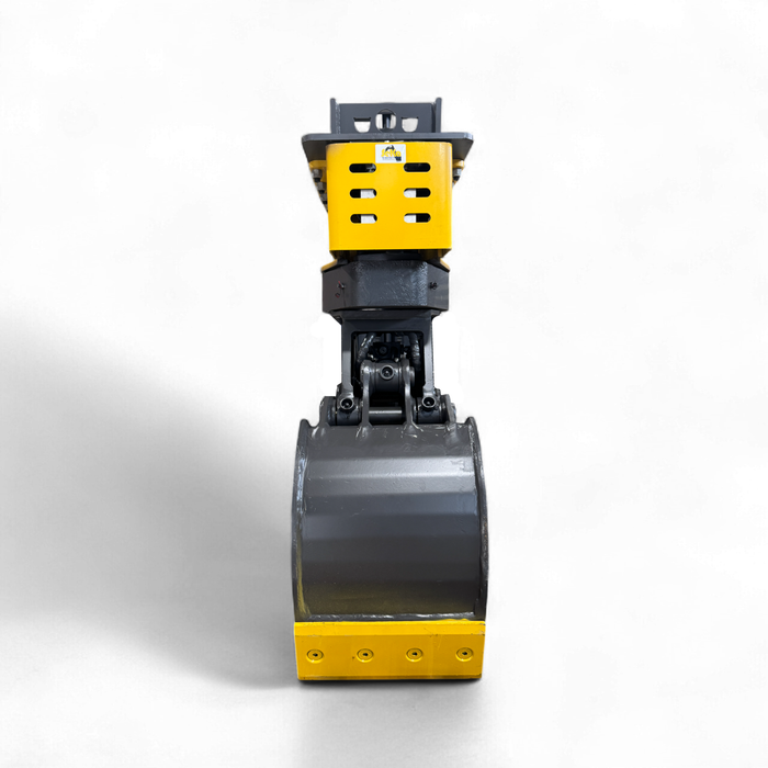 SeKa Abbruchgreifer Seitenansicht mit MS01 Aufnahme und DANFOSS Motor