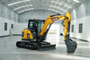 Yuchai U60 Minibagger 6 Tonnen | Zero-Tail Kompaktbagger mit Kubota-Motor